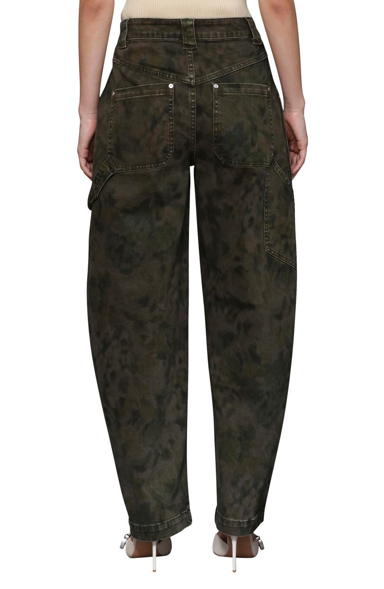 Avec Les Filles High Waist Barrel Jeans, Alternate, color, Flower Camo