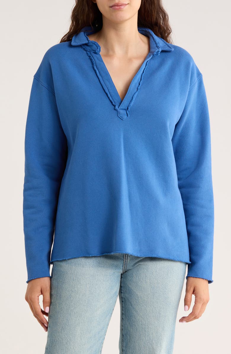 Frank & Eileen Patrick Johnny Collar T-Shirt, Main, color, 