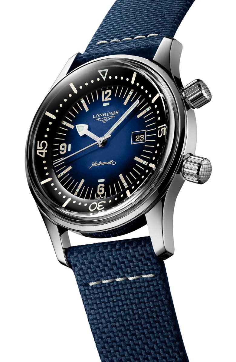 Longines Legend Diver Automatic Strap Watch, 36mm, Alternate, color, 