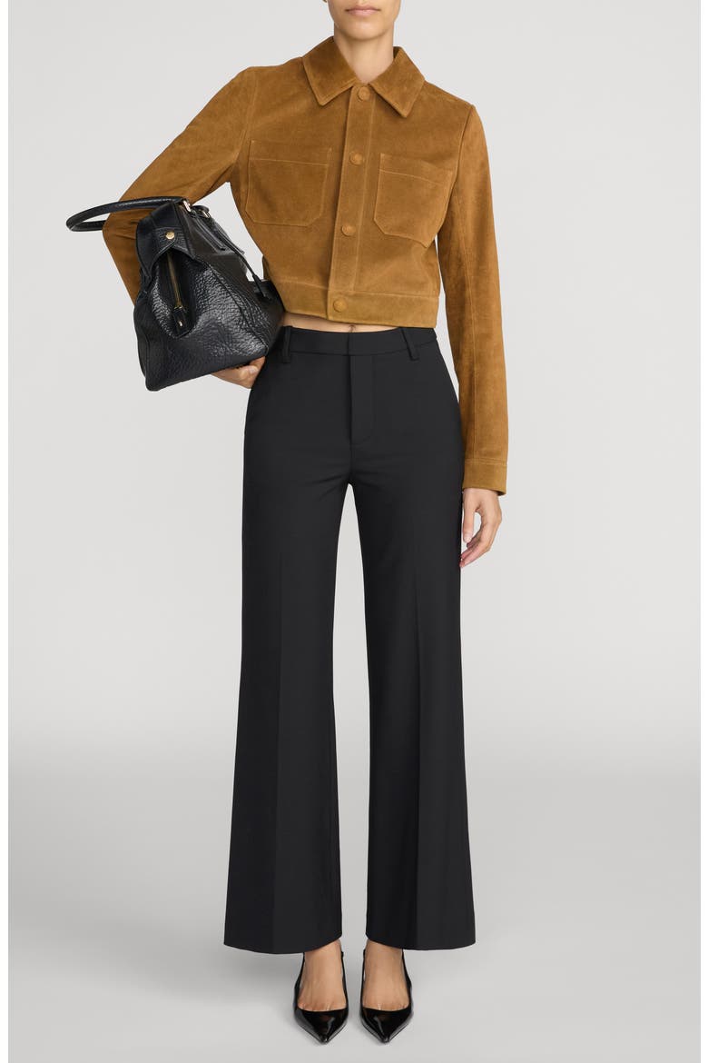 The Swing High Waist Wide Leg Trousers, Alternate, color, BLACK