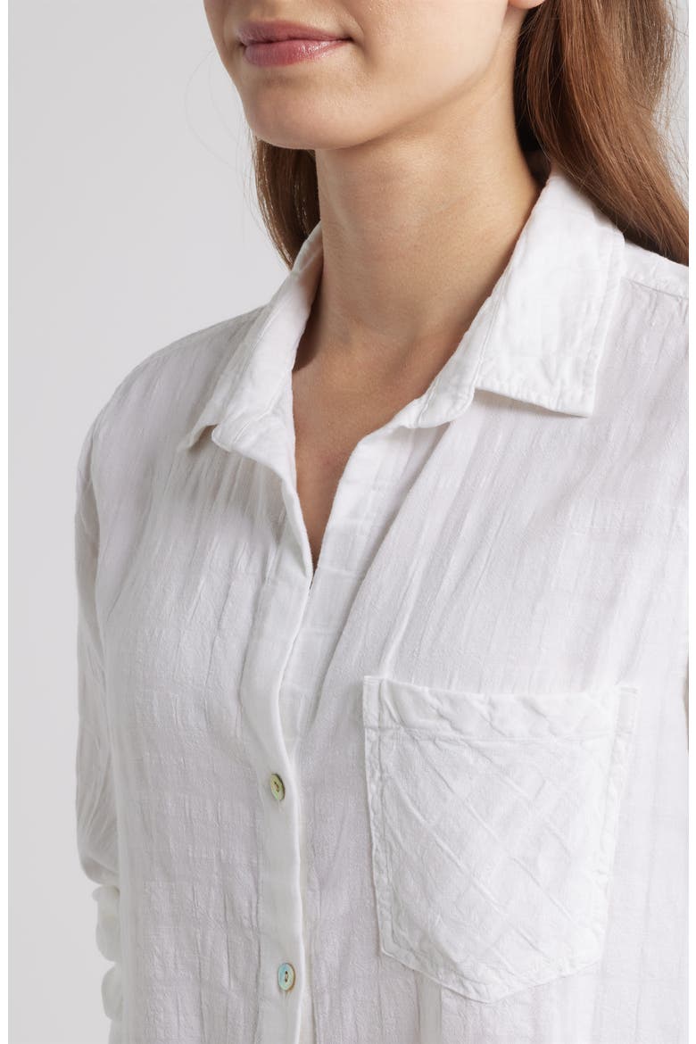 Long Sleeve Button-Up Shirt, Alternate, color, WHITE