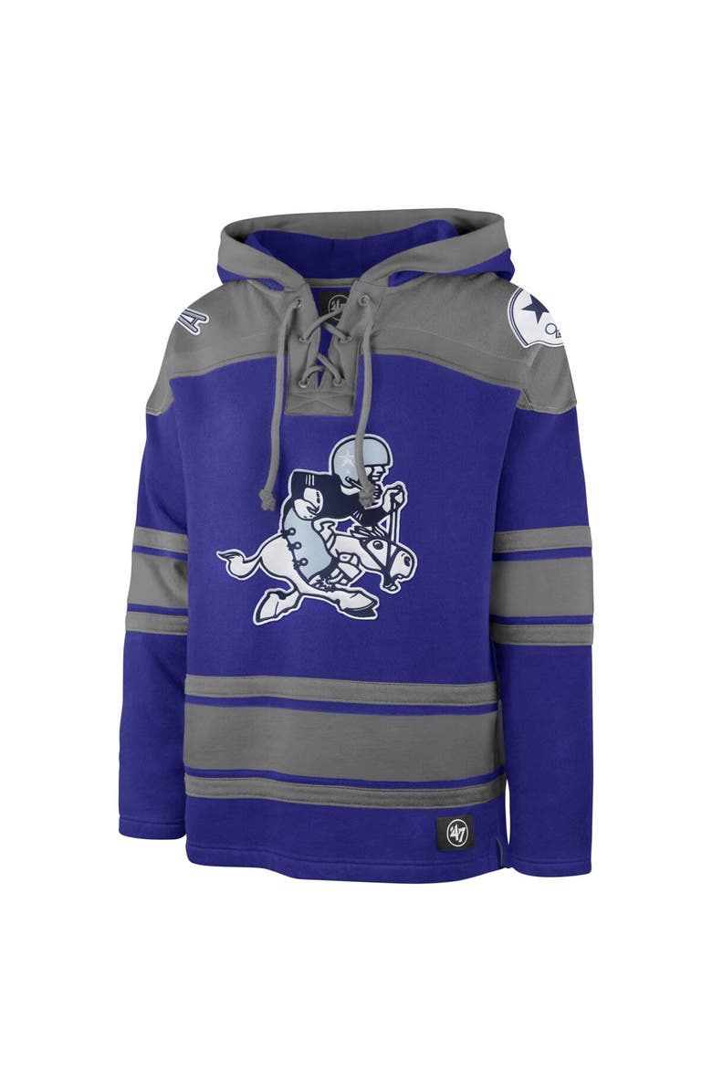 '47 Men's '47 Navy Dallas Cowboys Big & Tall Superior Lacer Pullover Hoodie, Alternate, color, 