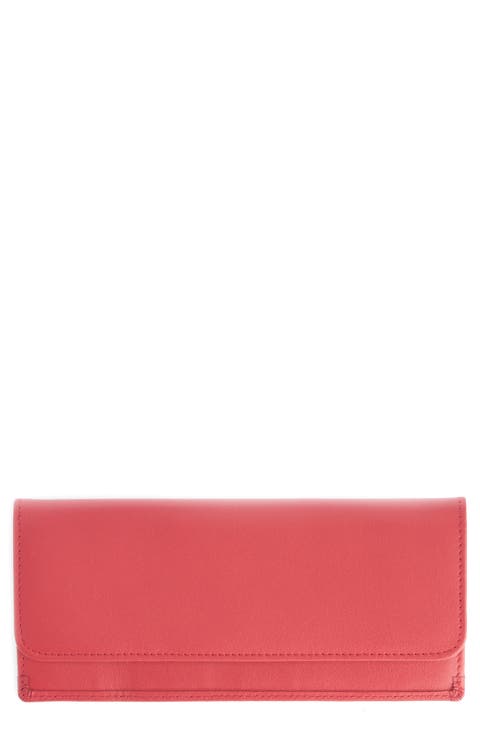 RFID Blocking Leather Clutch Wallet