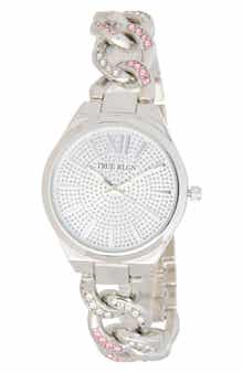 True Religion Iced Crystal Bracelet Watch, 33.2mm