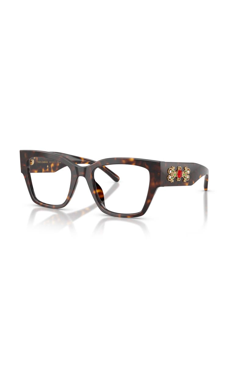 Dolce&Gabbana 51mm Butterfly optical glasses, Main, color, Tortoise
