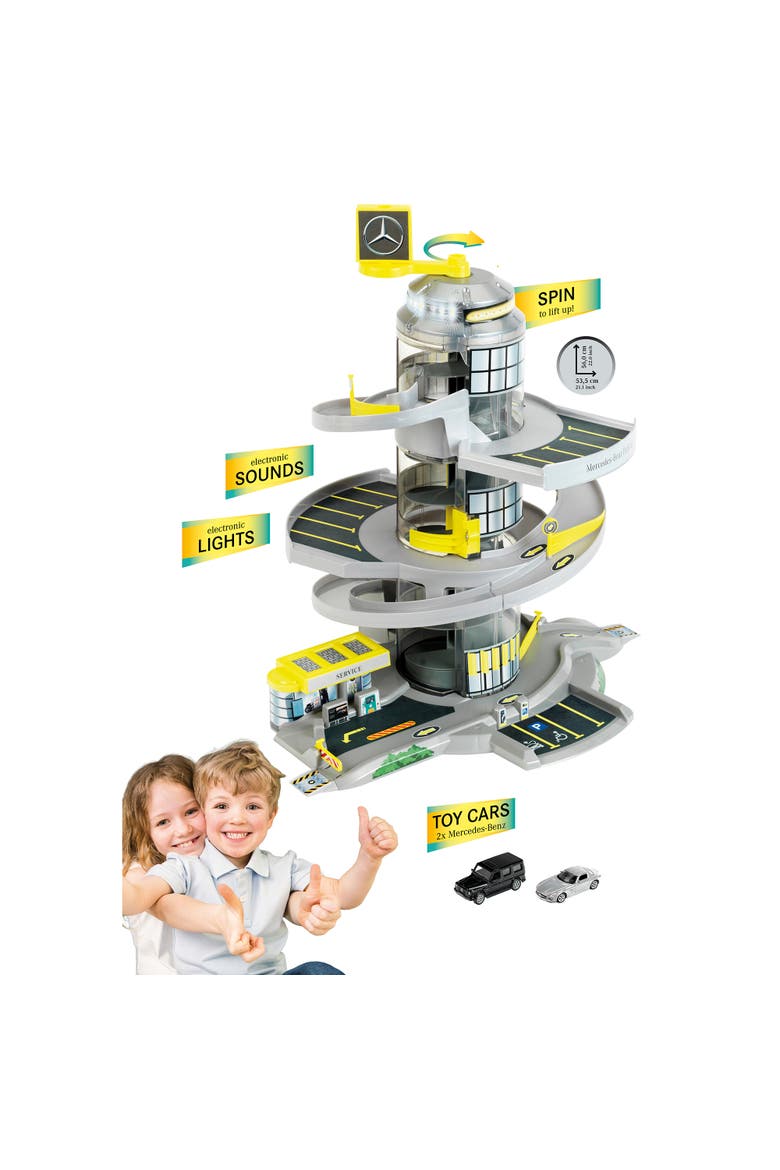Mercedes Benz Electric Car Parking Garage with Helix Elevator, Alternate, color, Multicolored