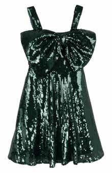 Kids' Sequin Bow Skater Dress