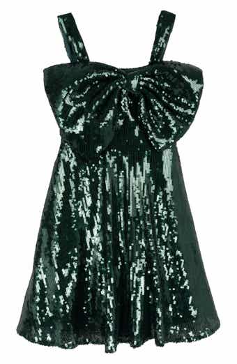 Kids' Sequin Bow Skater Dress