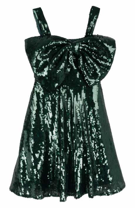 Kids' Sequin Bow Skater Dress