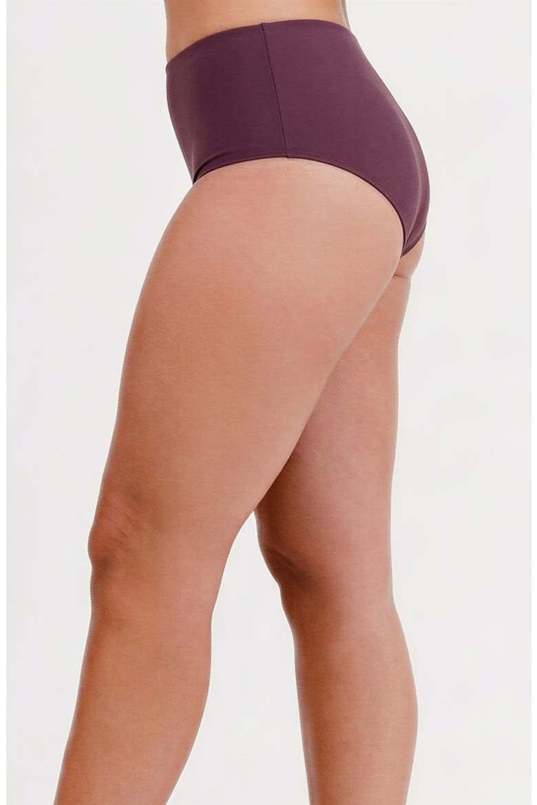 High-Waisted Bikini Bottom, Alternate, color, Purple Haze