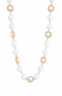 NORDSTROM RACK Faux Pearl Station Long Necklace