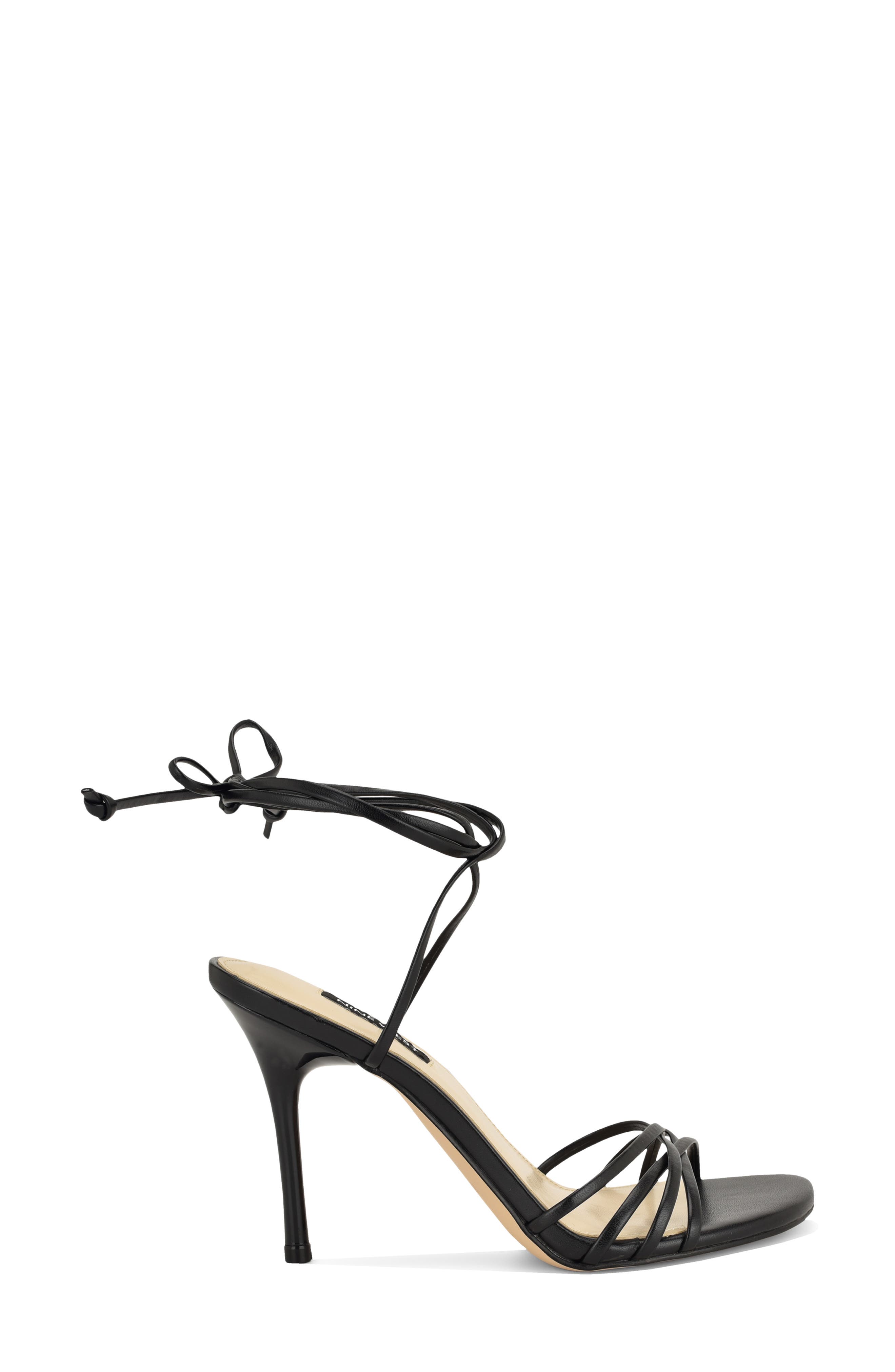 Nine West Opela Ankle Wrap Sandal, Alternate, color, Black