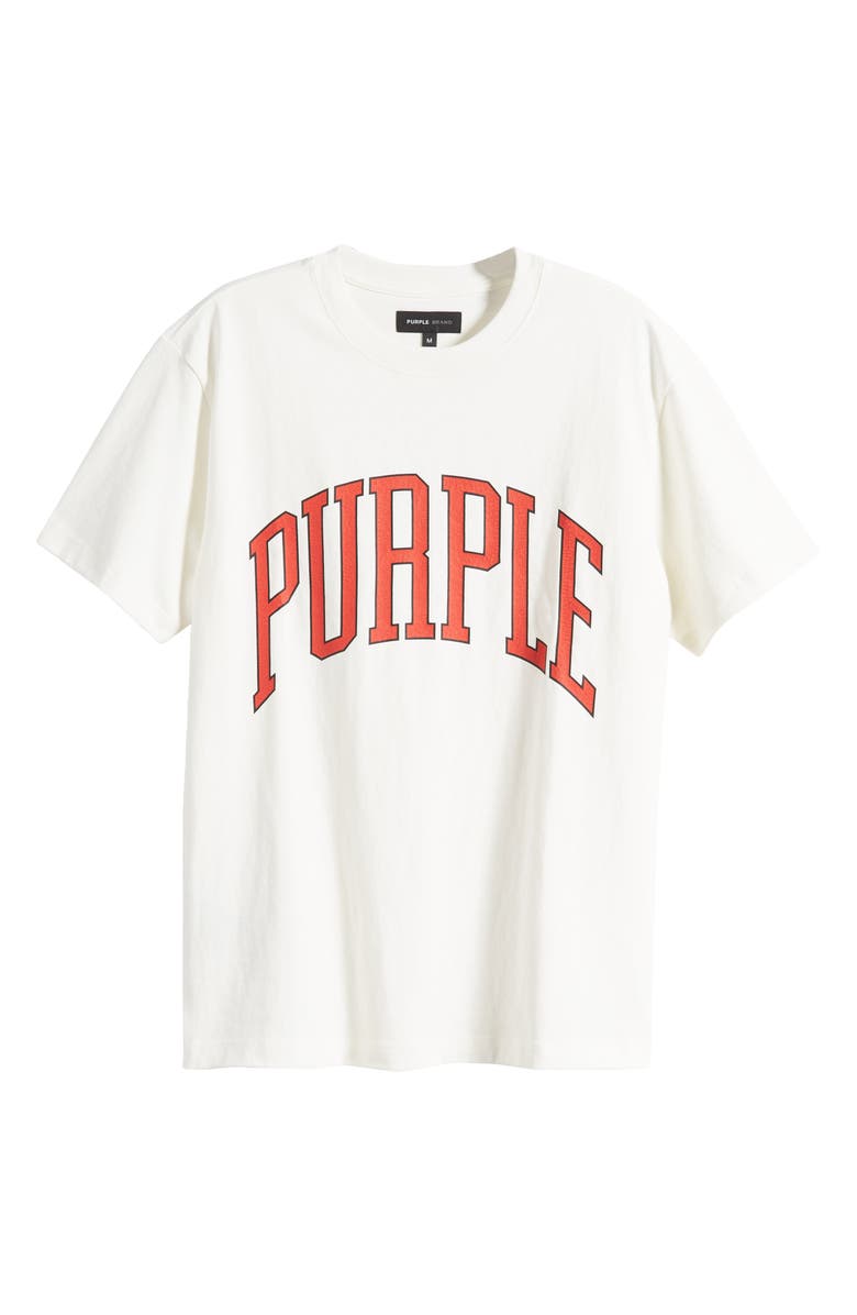 PURPLE BRAND Oversize Heavyweight Logo Graphic T-Shirt, Alternate, color, White