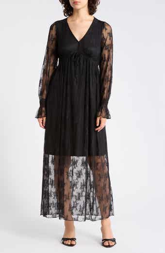 Long Sleeve Lace Maxi Dress