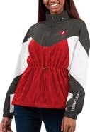 G-III 4HER BY CARL BANKS Women's G-III 4Her by Carl Banks Red/Pewter Tampa Bay Buccaneers Tie Breaker Lightweight Quarter-Zip Jacket