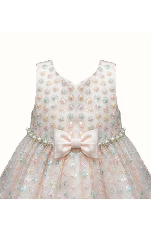 Shop American Princess Sequin Mesh Sleeveless Party Dress In Multi Blush