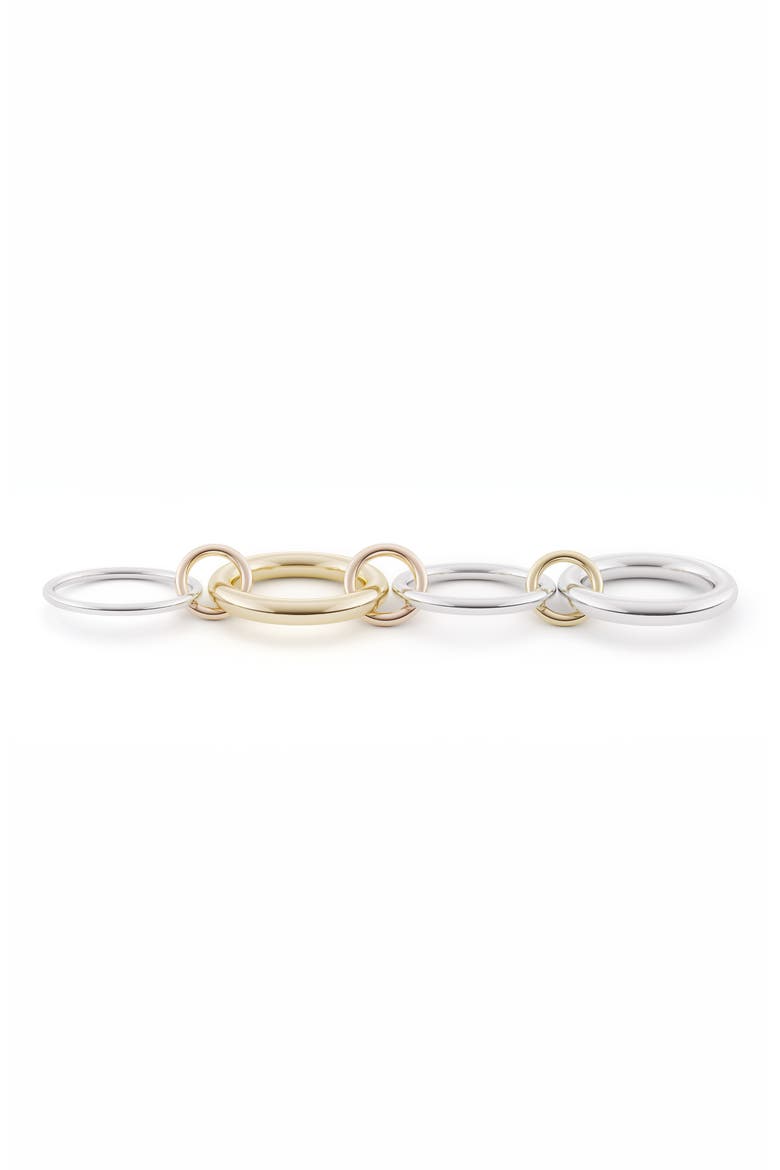 Cici Linked RIngs, Alternate, color, YELLOW GOLD/ ROSE GOLD