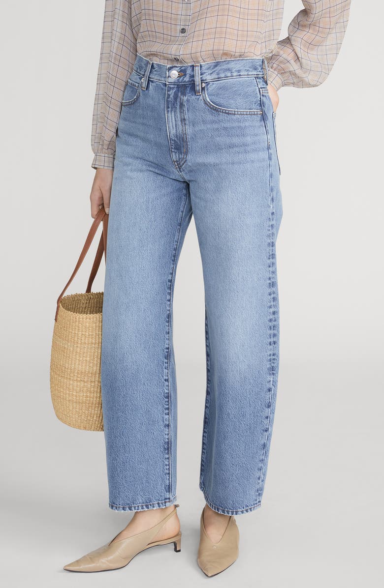 FRAME The Bow High Waist Ankle Barrel Jeans, Alternate, color, Rapture