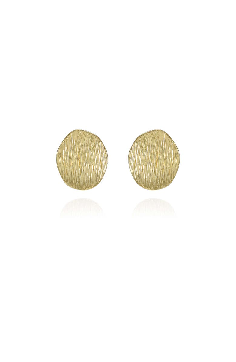 Vince Camuto Textured Disc Earrings, Main, color, 14K Gold Plated