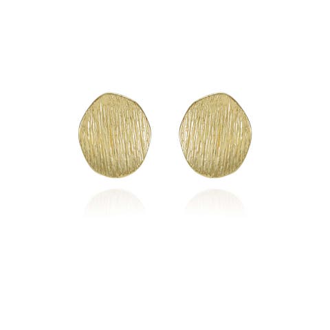 Textured Disc Earrings