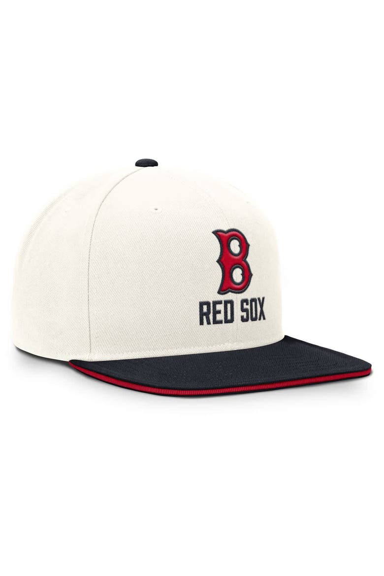 Men's Nike Cream/Navy Boston Red Sox Cooperstown Pro Dri-FIT Snapback Hat, Alternate, color, Cream
