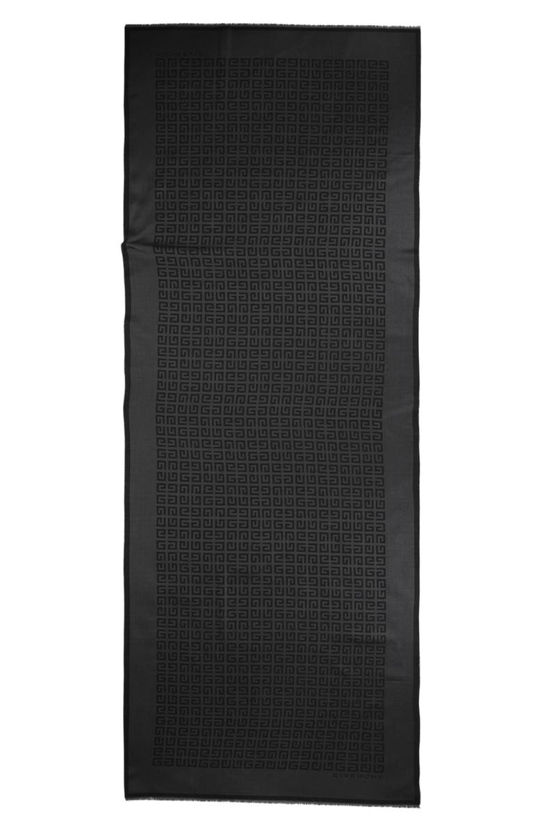 Givenchy Logo Silk & Wool Blend Oblong Scarf, Main, color,