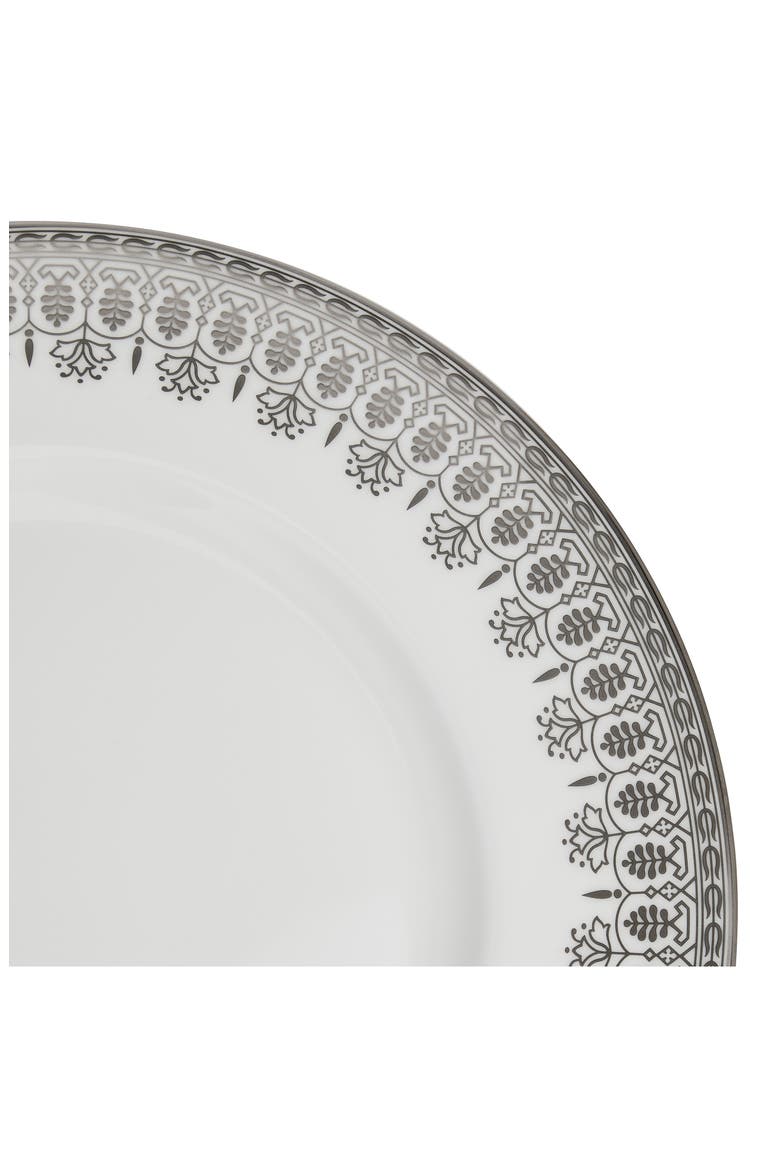 Silver Tonquin Bone China Plate, Alternate, color, SILVER