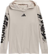 adidas Kids' Long Sleeve Camo Print Hoodie T-Shirt