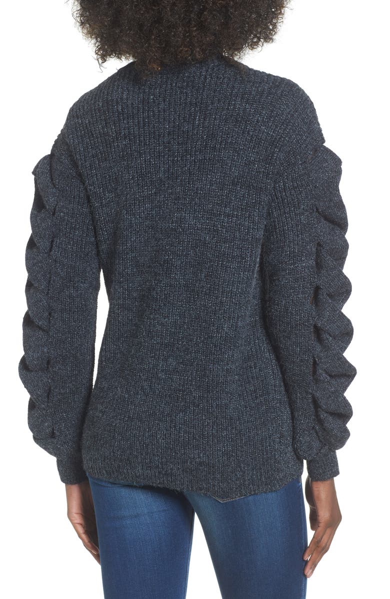 Leith Twist Sleeve Sweater, Alternate, color,