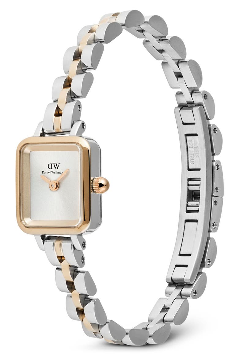 Quadro Mini Arch Bracelet Watch, 15mm x 18mm, Alternate, color, SILVER-TONE