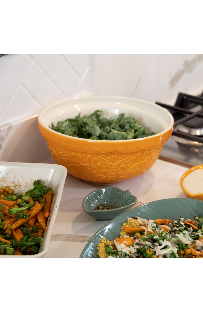 MASON CASH In The Forest Bear Size 24 Mixing Bowl, Ochre, 2.15 Quart, Alternate, color, Ochre