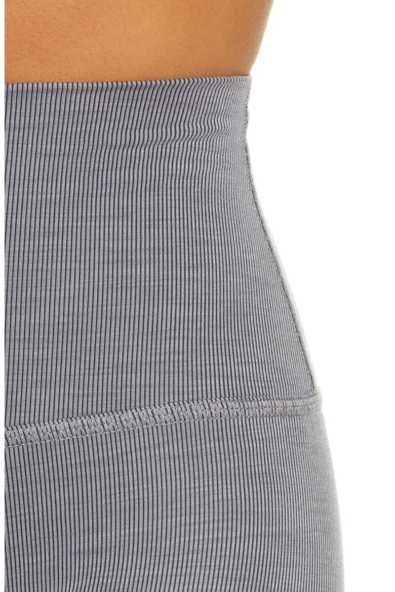 Heather High Waist Rib Leggings, Alternate, color, GRAY HEATHER