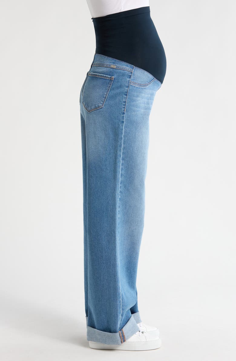 1822 Denim Over the Bump Wide Leg Maternity Jeans, Alternate, color, Paige