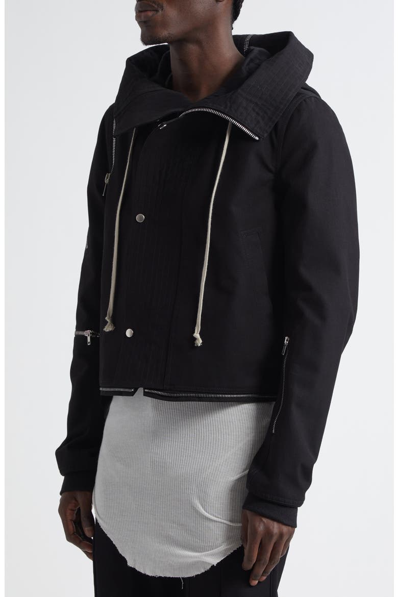Giacca Headon Crop Parka, Alternate, color, BLACK