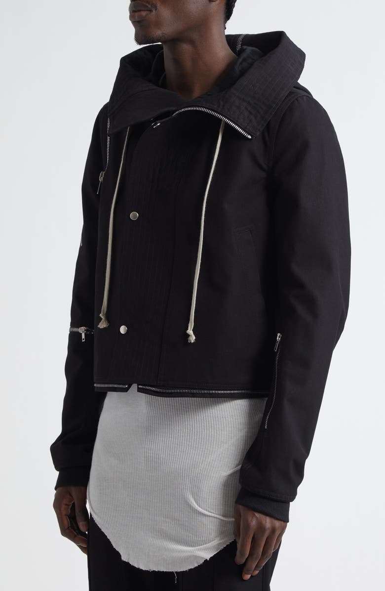 Rick Owens Giacca Headon Crop Parka, Alternate, color, 