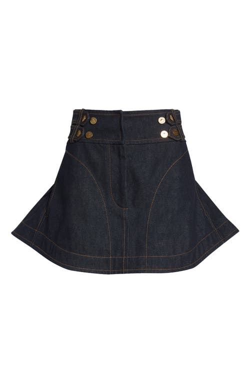 Zimmermann Denim Cargo Miniskirt In Blue