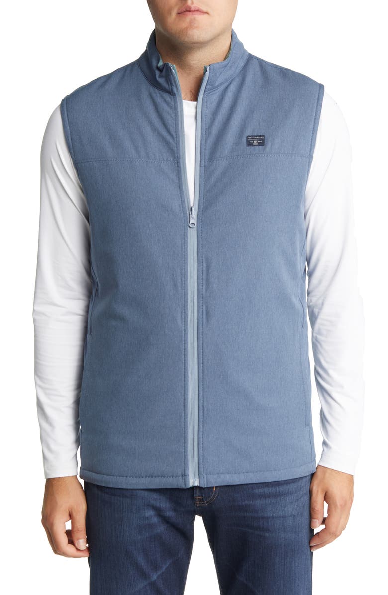 TravisMathew Clear Cut Reversible Vest, Alternate, color, Insignia Blue/ Vintage Indigo