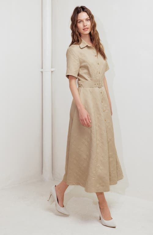 Freemarket Diamond Stitched A-line Dress In Brown