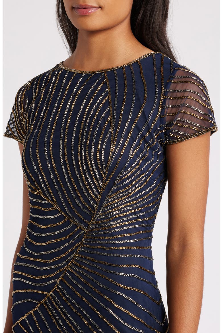 Beaded Gown, Alternate, color, NAVY 410