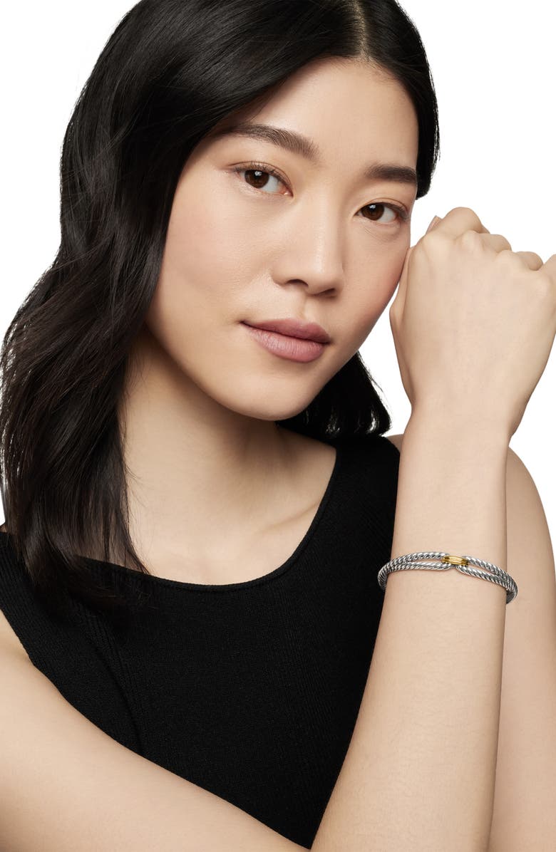 David Yurman Cable Loop Bracelet with 18K Gold, Alternate, color, 