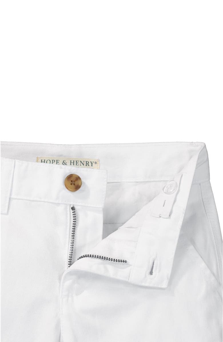 Hope & Henry Boys' Organic Stretch Chino Short, Toddler, Alternate, color, White Stretch