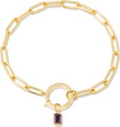 Brook and York Colette Birthstone Paper Clip Chain Bracelet