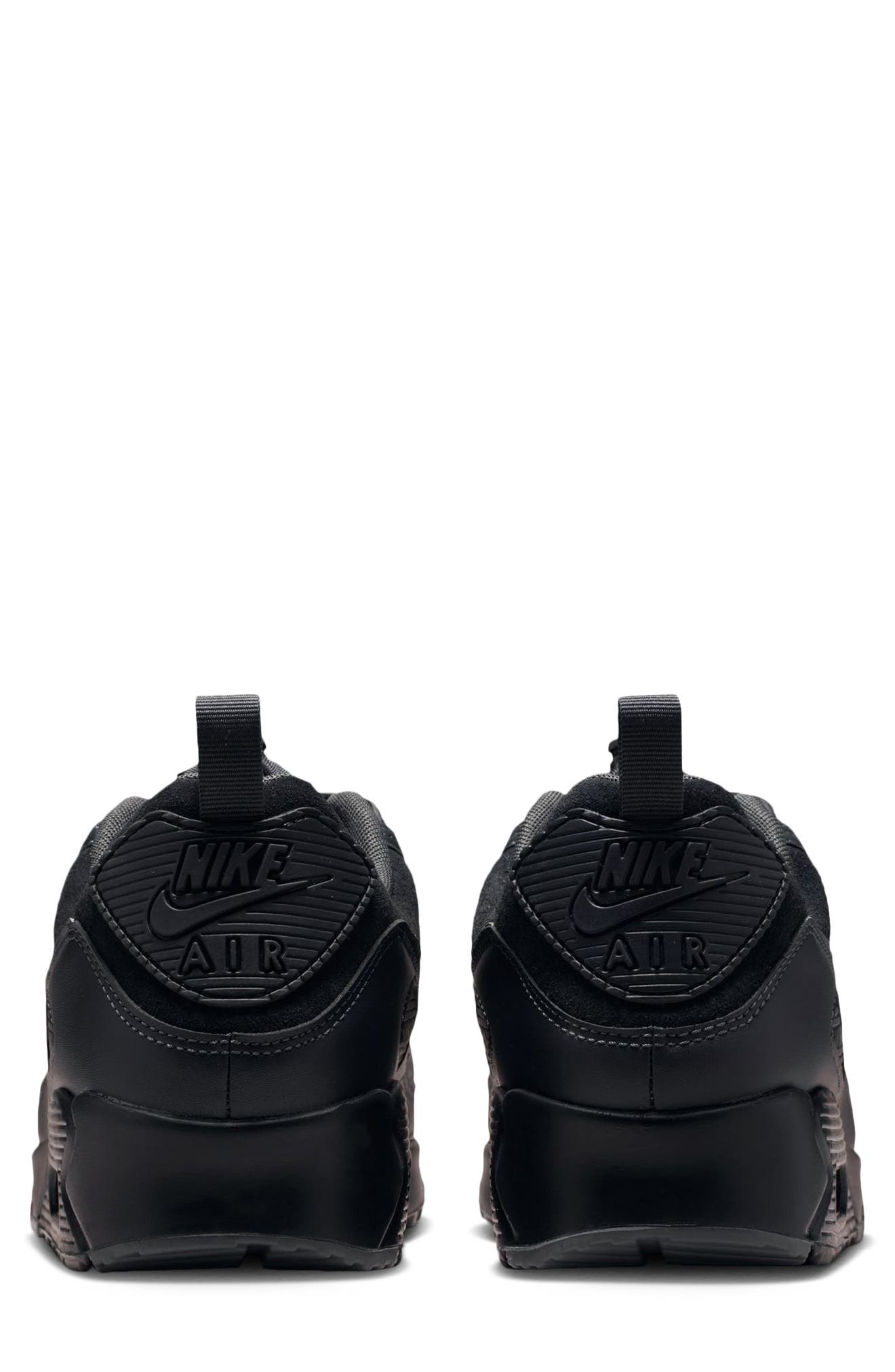 Air Max 90 Sneaker, Alternate, color, BLACK/ IRON GREY