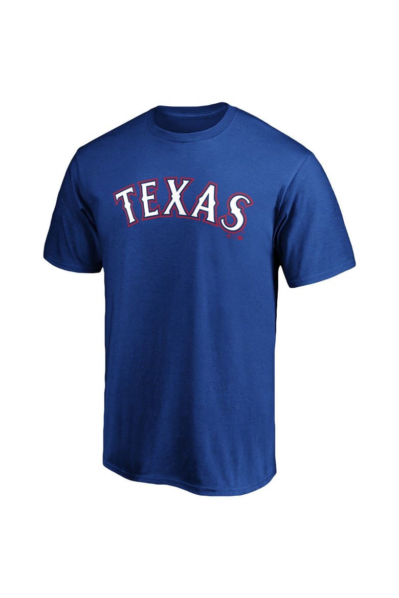 Men's Fanatics Branded Royal Texas Rangers Official Wordmark T-Shirt, Alternate, color, Royal