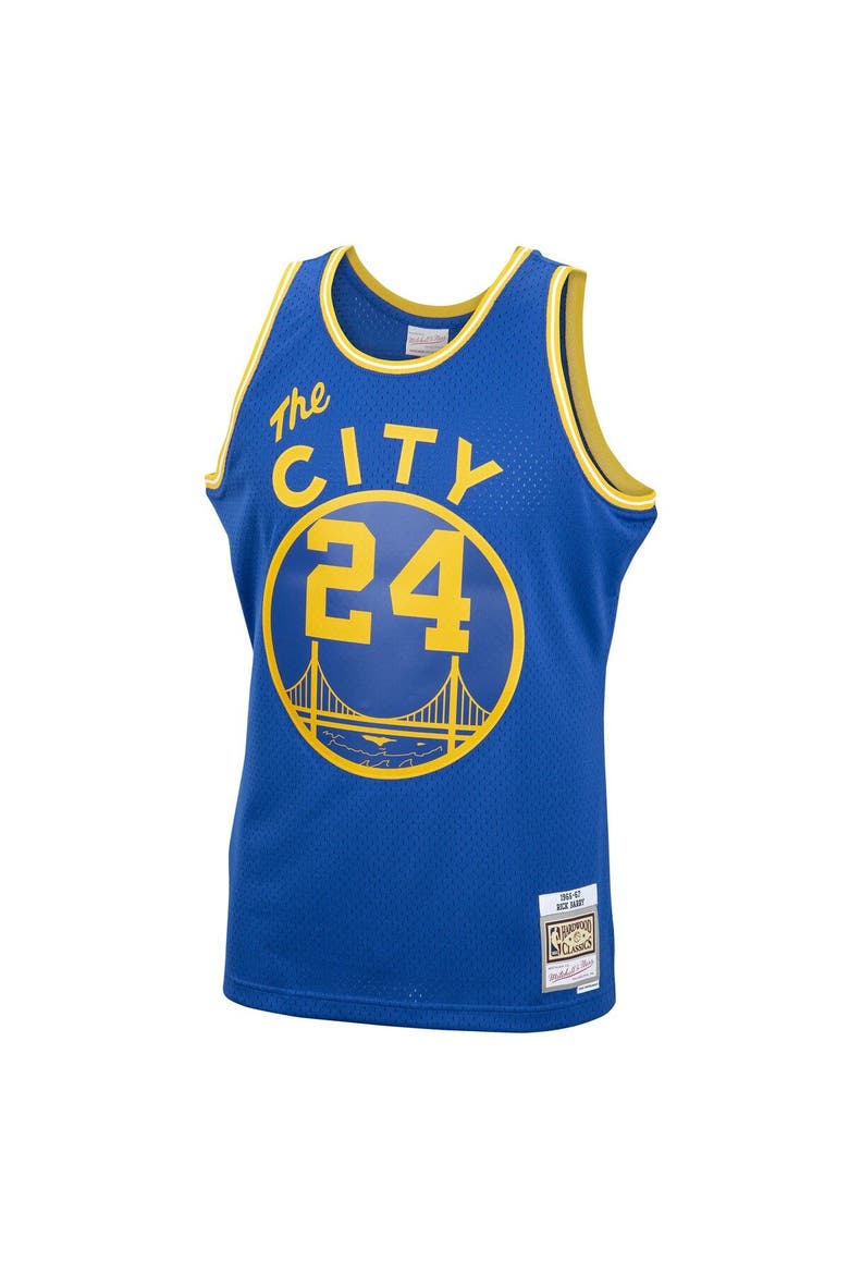Men's Mitchell & Ness Rick Barry Royal Golden State Warriors 2001/02 Hardwood Classics Swingman Jersey, Alternate, color, Royal