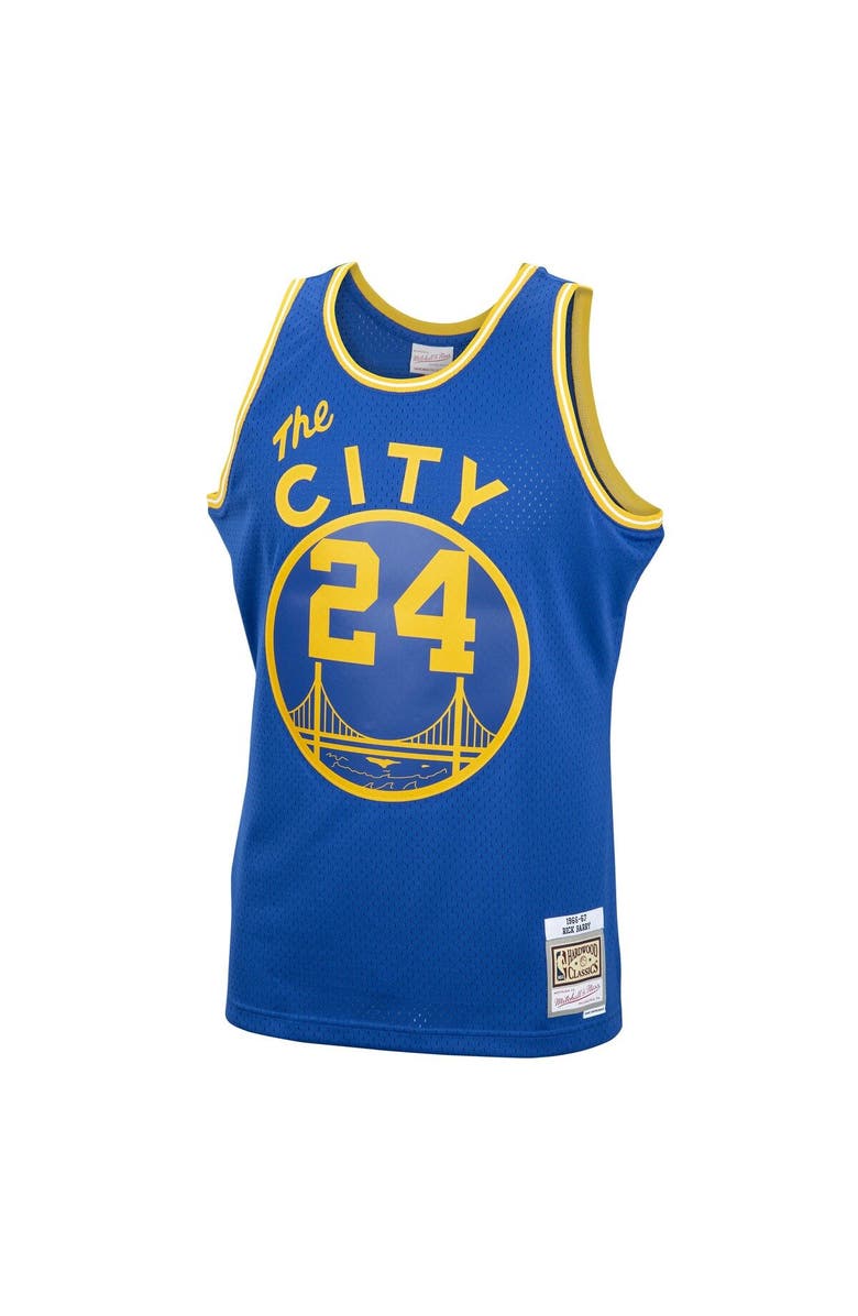 Mitchell & Ness Men's Mitchell & Ness Rick Barry Royal Golden State Warriors 2001/02 Hardwood Classics Swingman Jersey, Alternate, color, Royal