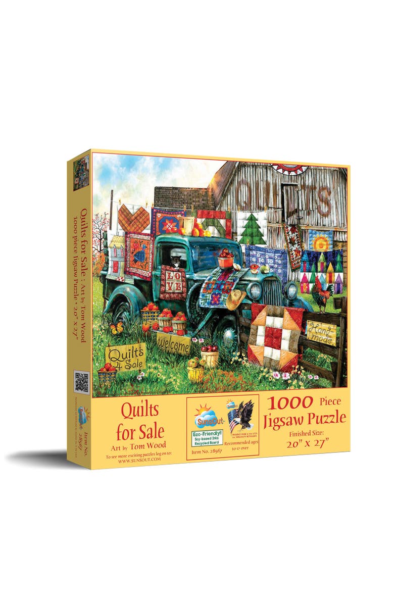 Sunsout Quilts for Sale 1000 piece Jigsaw Puzzle for Adults, Main, color, Multicolor
