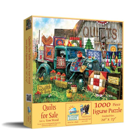 Quilts for Sale 1000 piece Jigsaw Puzzle for Adults