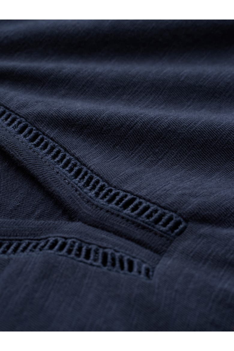 Slub Jersey Trim Detail Polo Top, Alternate, color, DARK NAVY
