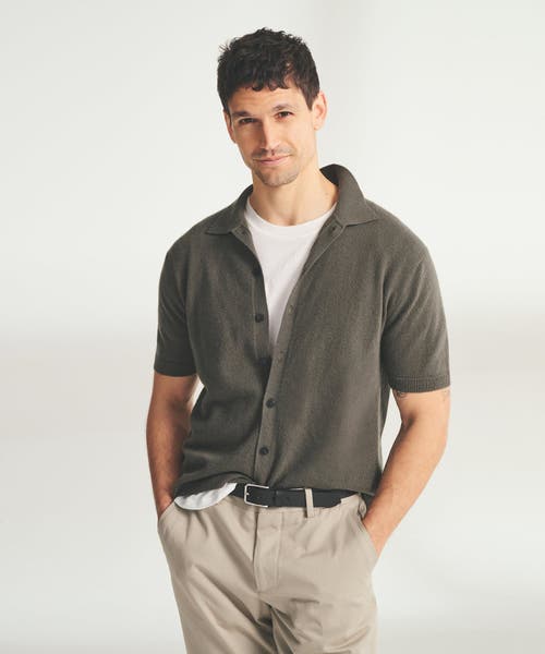Naadam Signature Cashmere Short Sleeve Button Down